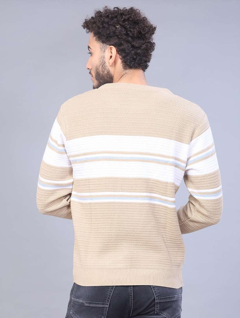 men striped long sleeve regular fit pullover  - 21961969 -  Standard Image - 2