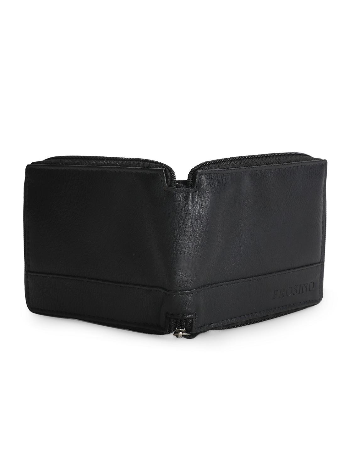 black solid leatherette wallet - 21962006 - Standard Image - 2