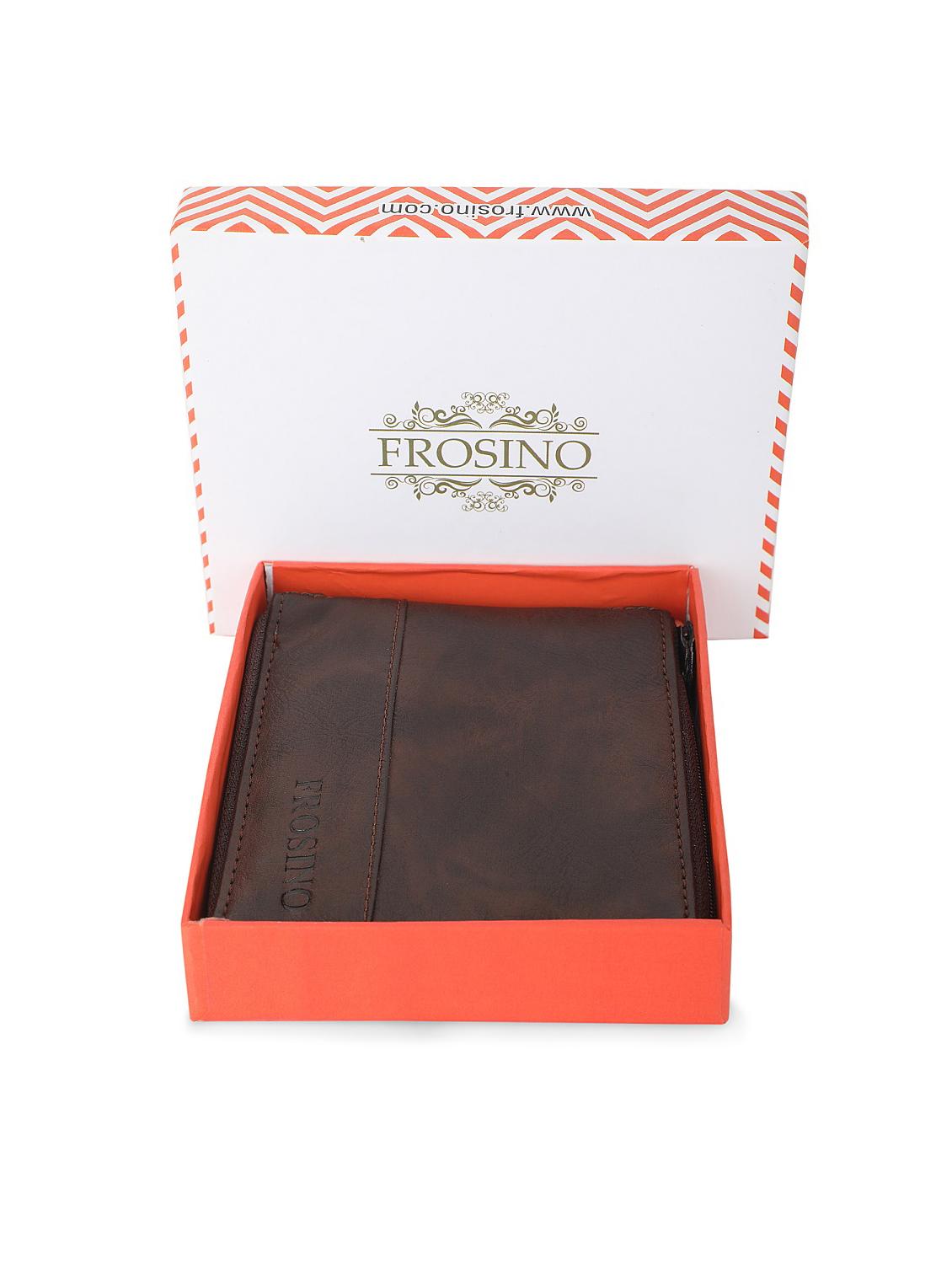 brown solid leatherette wallet - 21962007 - Zoom Image - 0