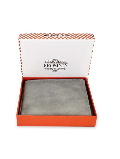 men grey solid leatherette wallet - 21962011 -  Standard Image - 0