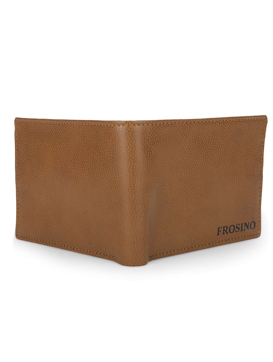 men tan solid leatherette wallet - 21962012 -  Standard Image - 2