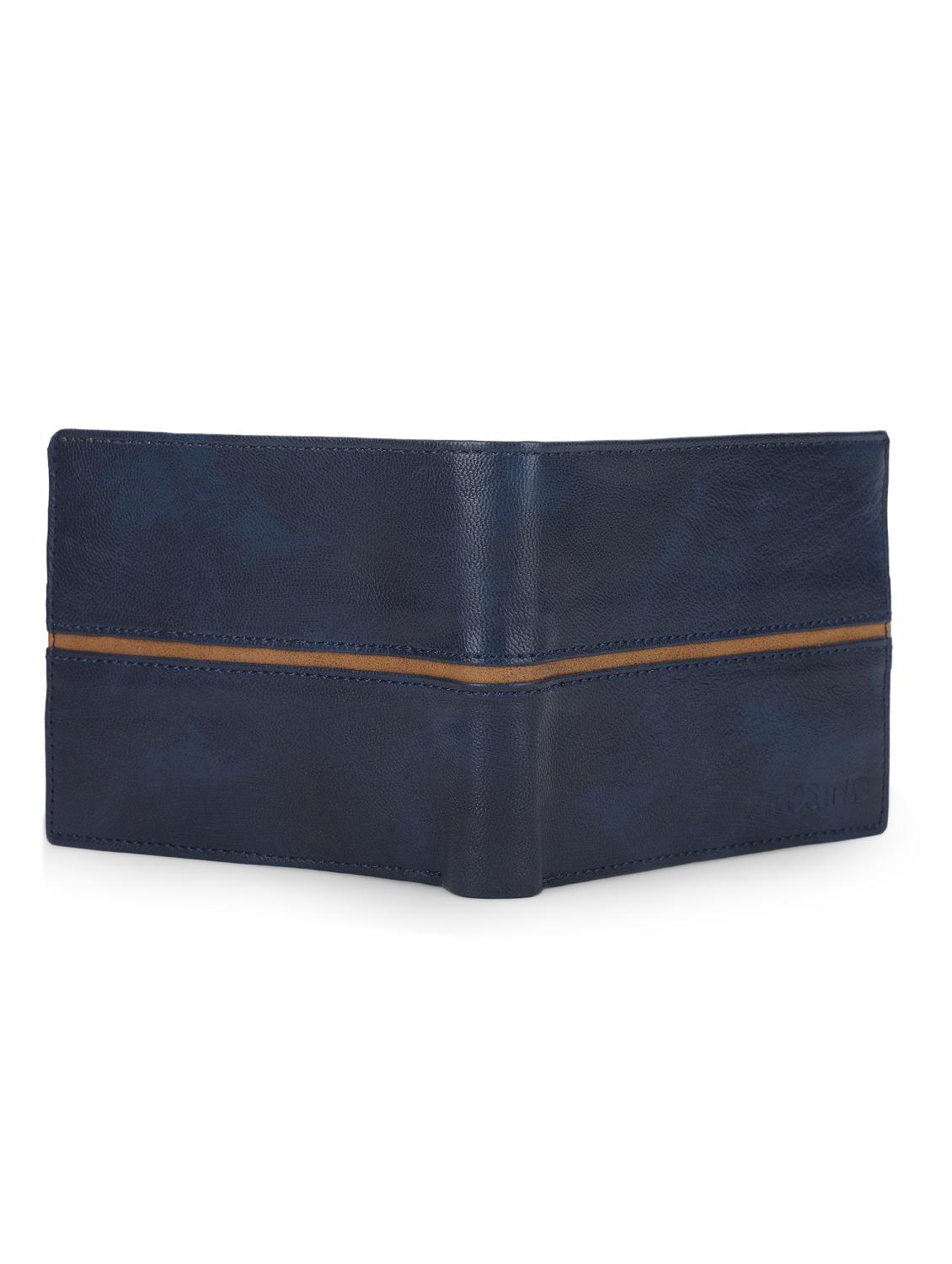 men blue striped leatherette wallet - 21962014 - Standard Image - 2