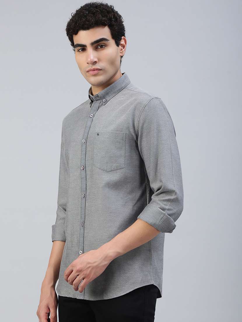 men solid long sleeve regular fit casual shirt - 21962097 -  Standard Image - 2
