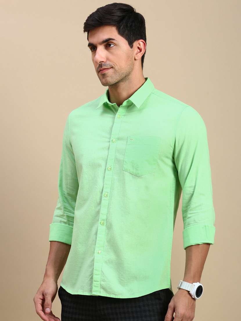 men solid long sleeve regular fit casual shirt - 21962105 -  Standard Image - 2