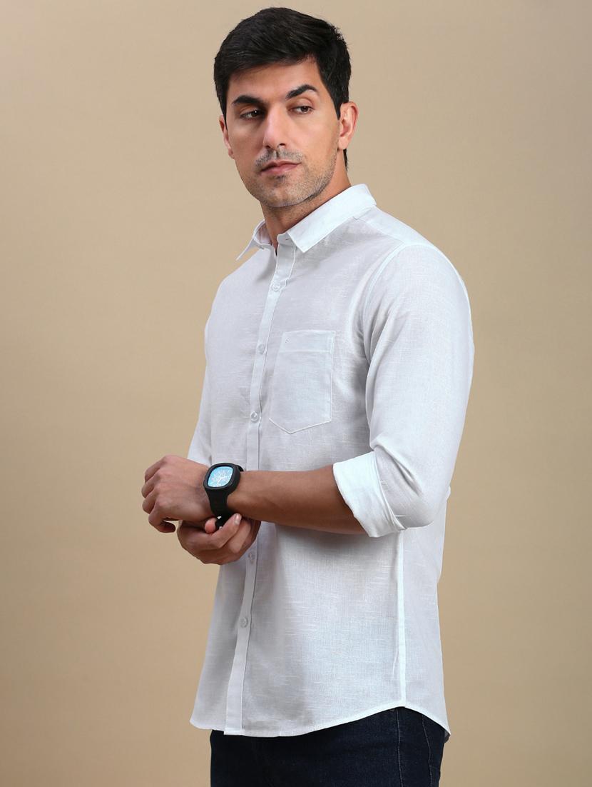men solid long sleeve regular fit casual shirt - 21962111 - Standard Image - 2