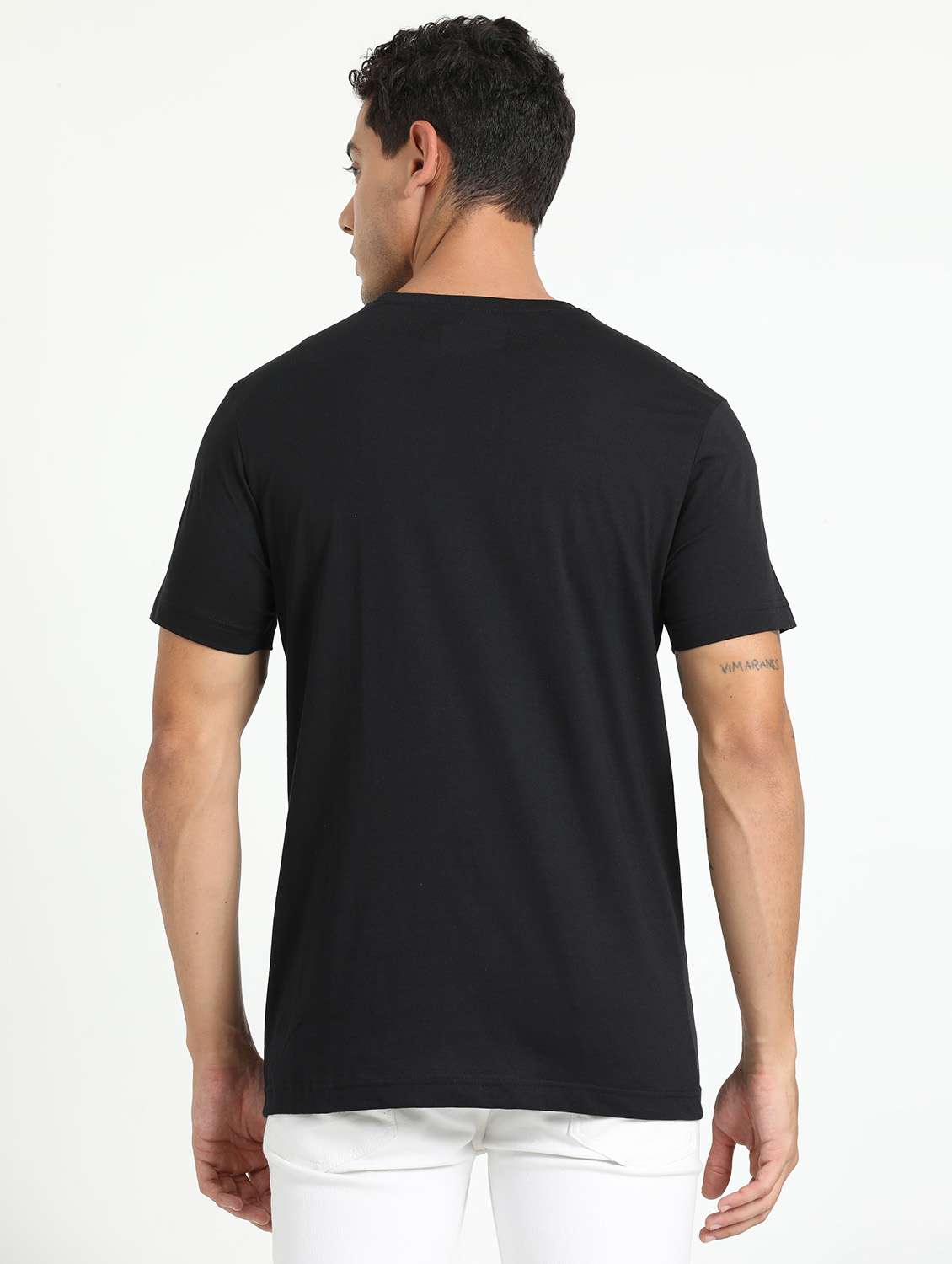 men solid short sleeve slim fit t-shirt - 21962113 -  Standard Image - 2