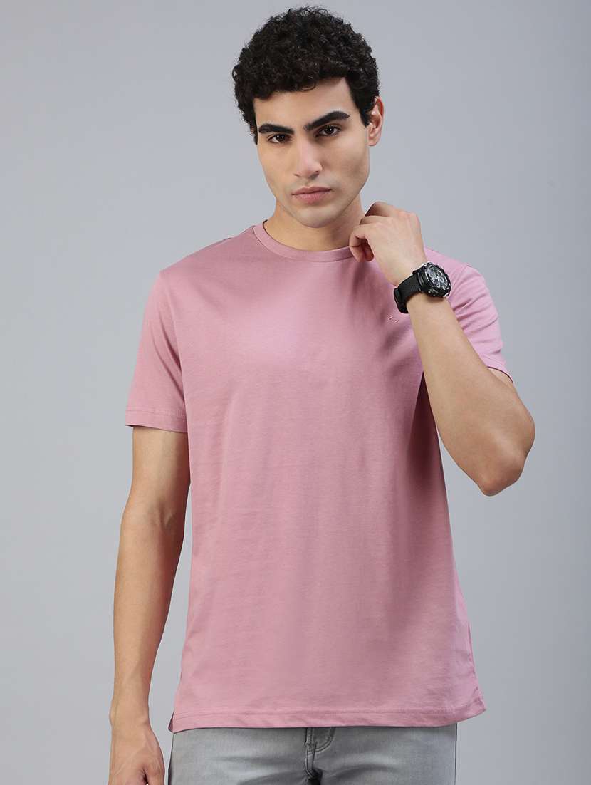 men solid short sleeve slim fit t-shirt