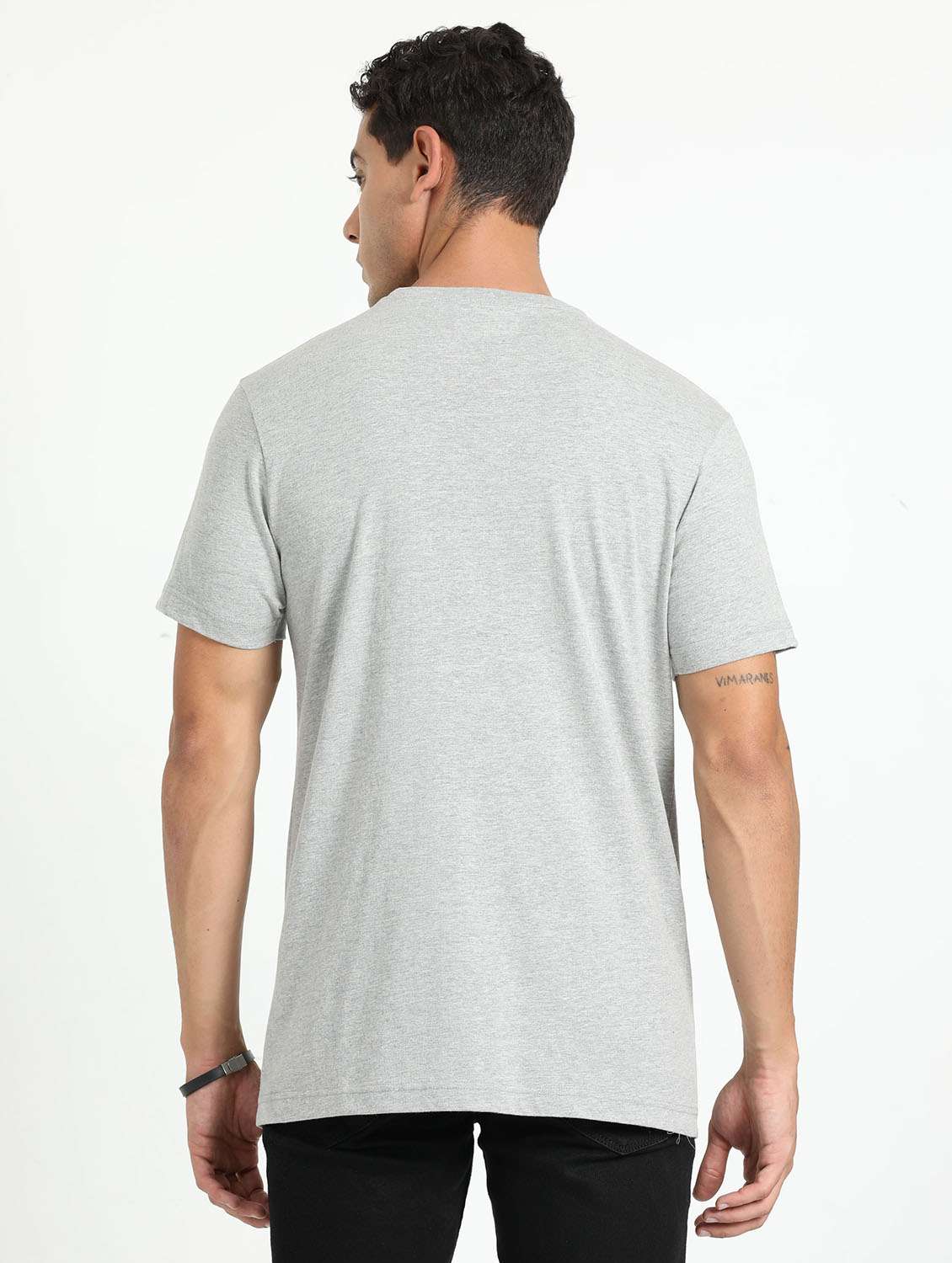 men solid short sleeve slim fit t-shirt - 21962116 -  Standard Image - 2