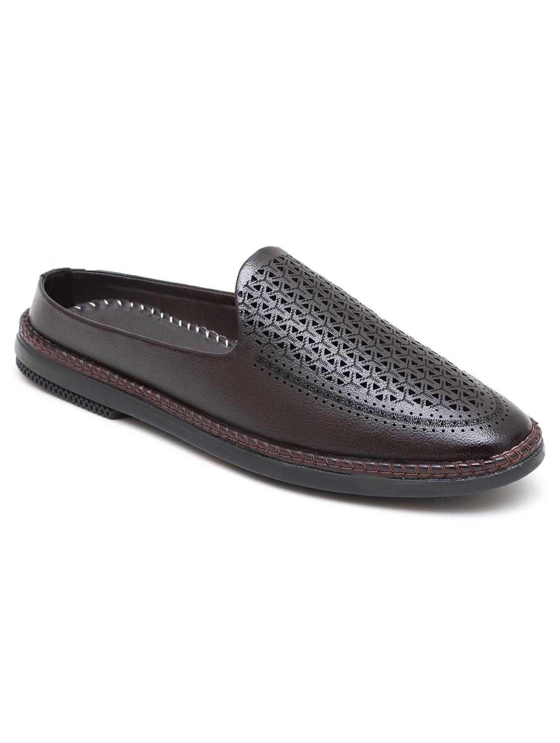 men brown cut work slip on mule - 21962131 - Standard Image - 2