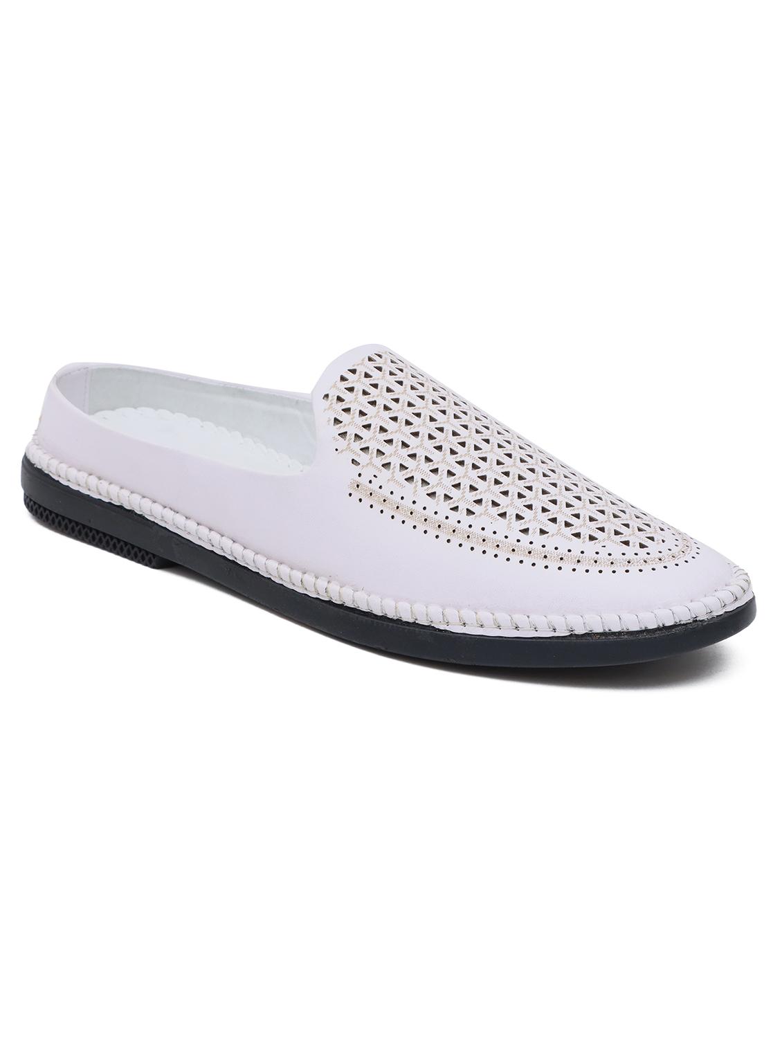 men white cut work slip on mule - 21962132 - Standard Image - 2