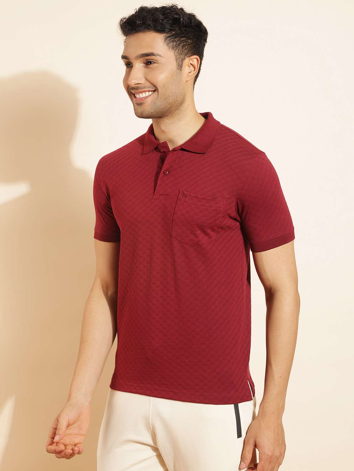 men solid short sleeve slim fit polo t-shirt - 21962371 -  Standard Image - 2