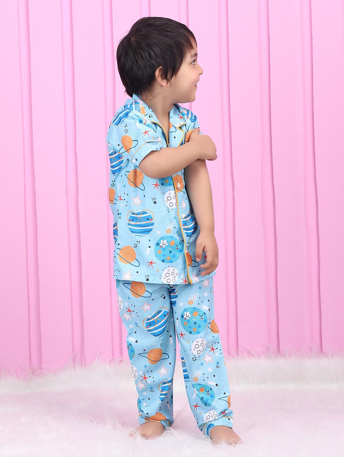 boys printed short sleeve nightwear pyjama set - 21962404 - Standard Image - 2