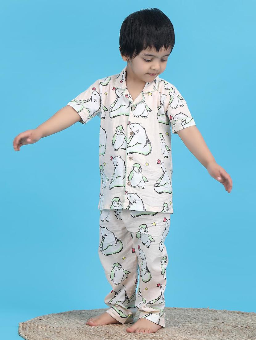 boys printed nightwear pyjama set - 21962406 - Standard Image - 2
