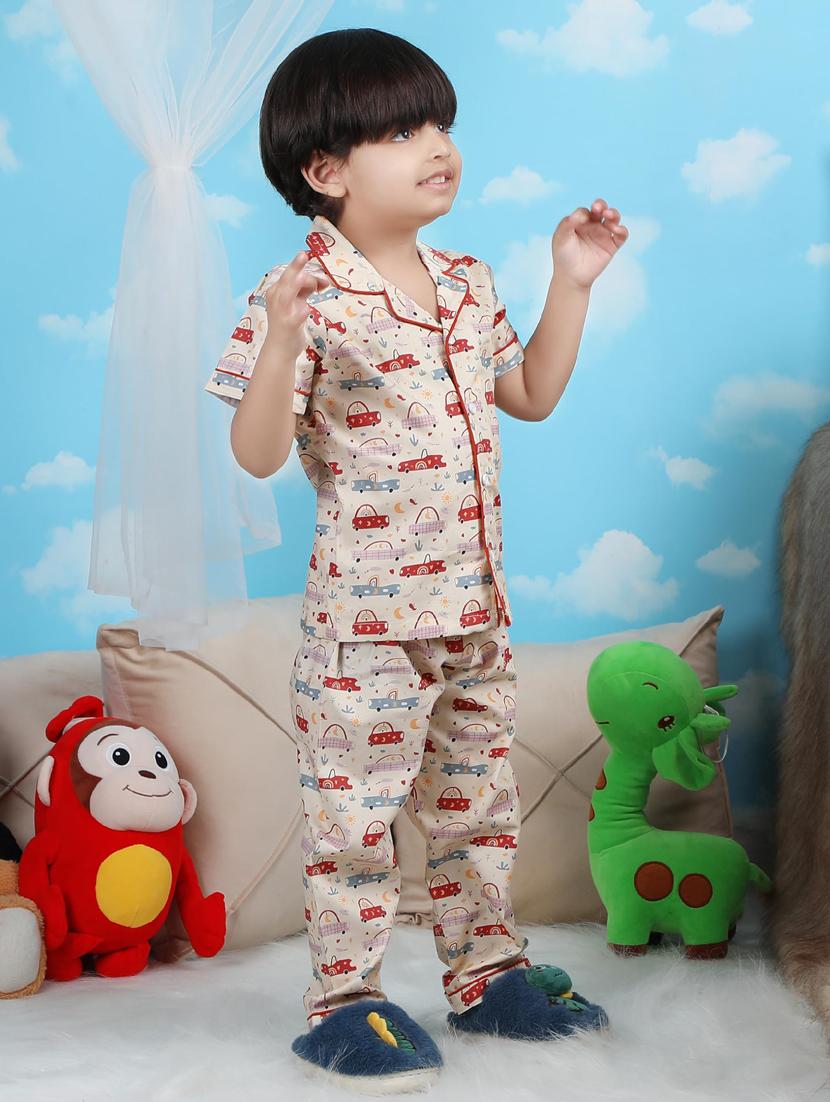 boys printed nightwear pyjama set - 21962414 - Standard Image - 2