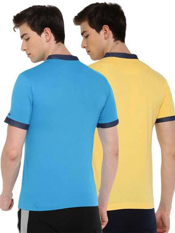 men pack of 2 solid short sleeve slim fit t-shirt - 21962429 -  Standard Image - 2