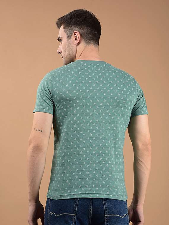 men printed short sleeve slim fit t-shirt - 21962433 -  Standard Image - 2