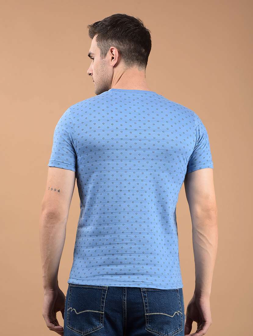 men printed short sleeve slim fit t-shirt - 21962434 -  Standard Image - 2