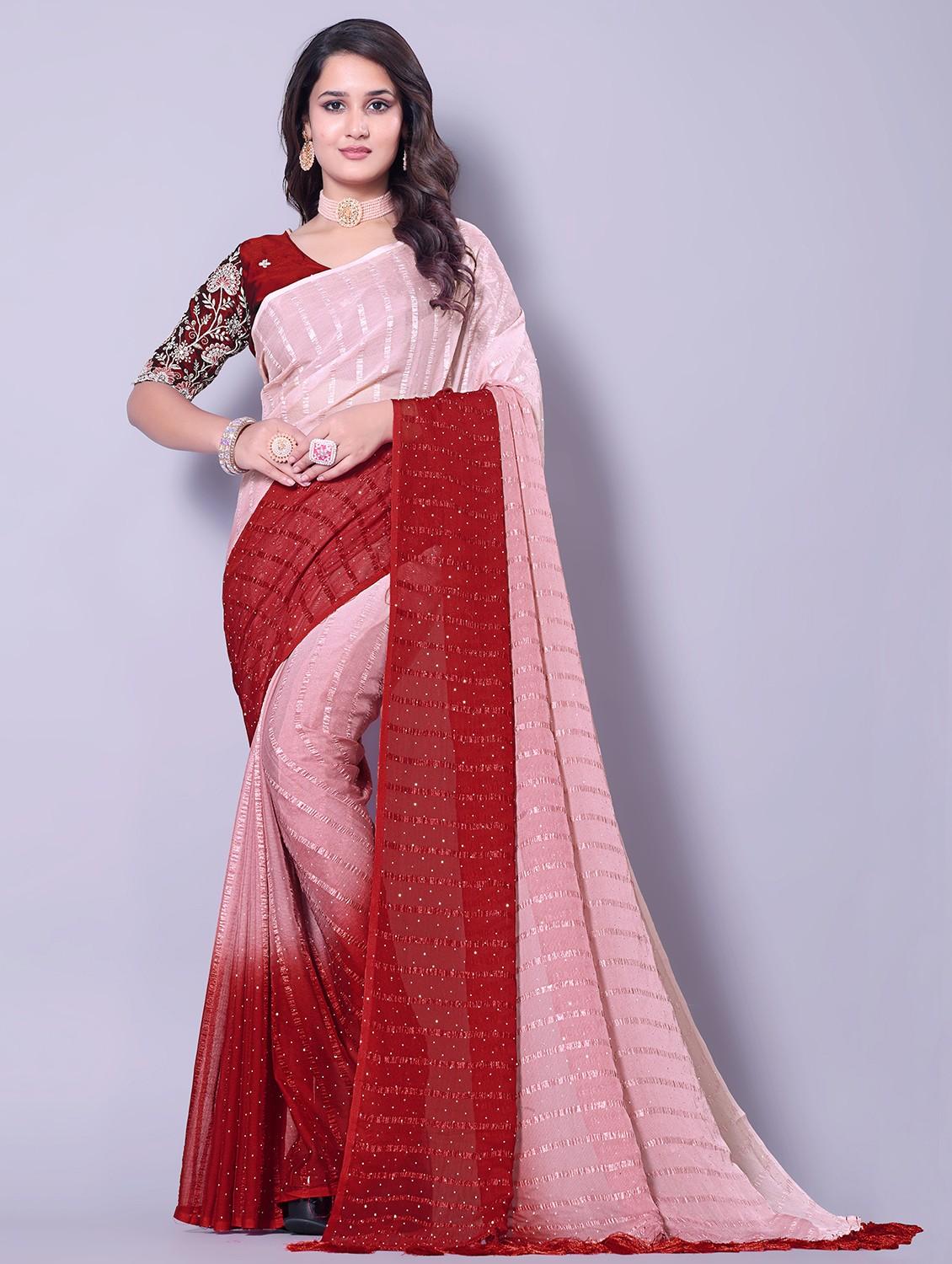 women ombre printed saree with blouse - 21962465 -  Zoom Image - 0