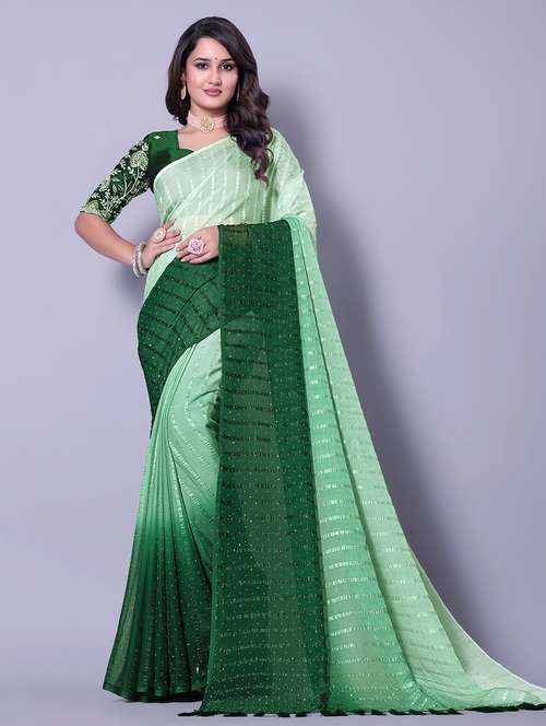 women ombre printed saree with blouse - 21962466 -  Standard Image - 0