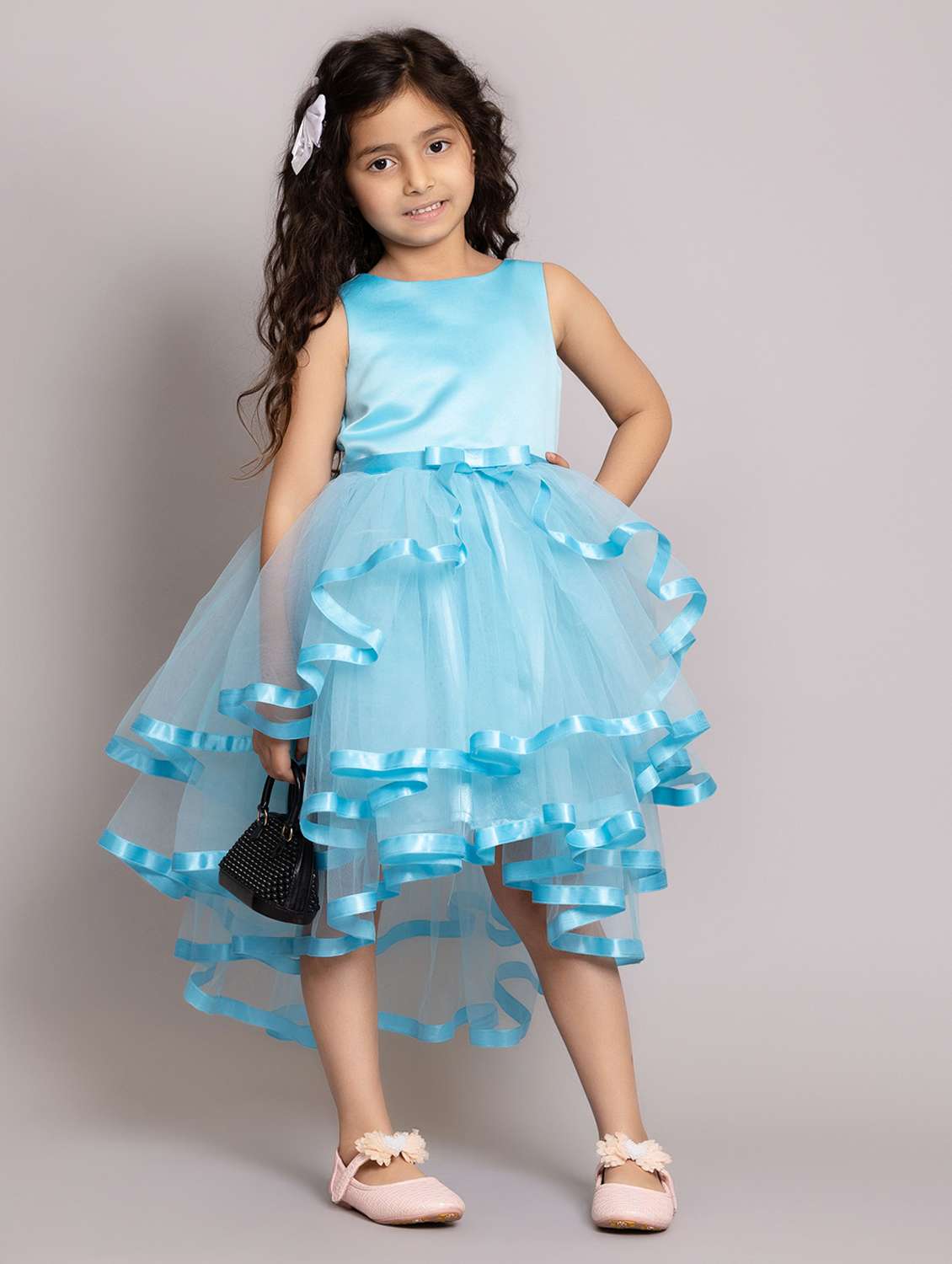 girls solid sleeveless high-low dress - 21962510 -  Standard Image - 2