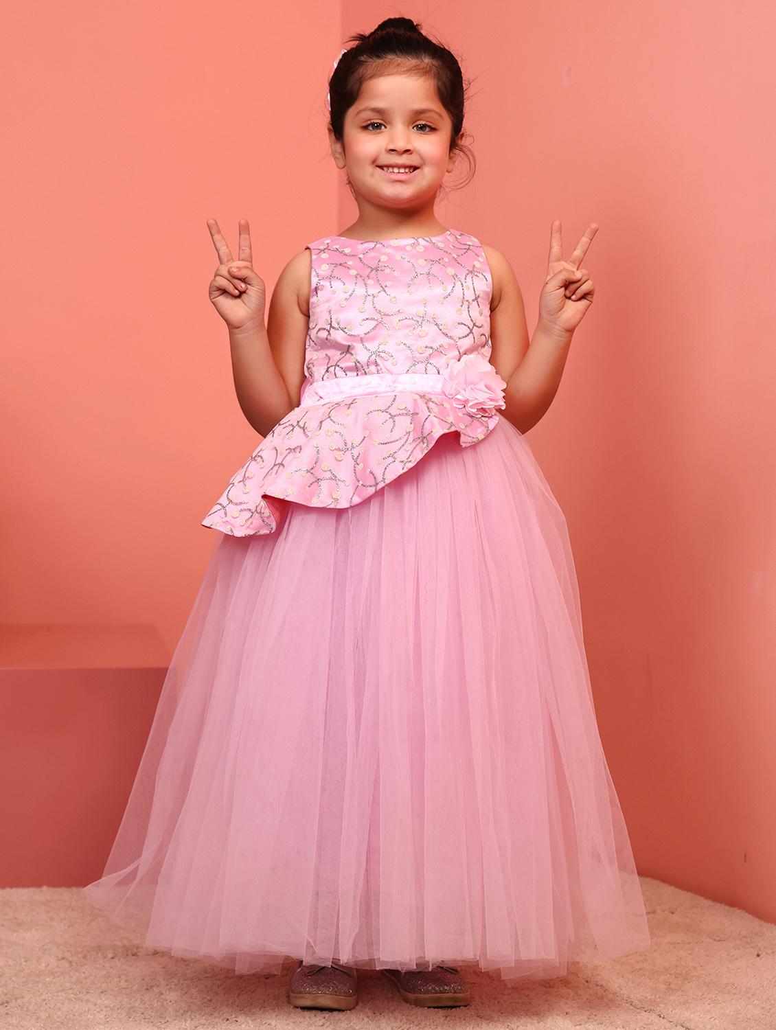 girls embellished sleeveless fit & flare dress