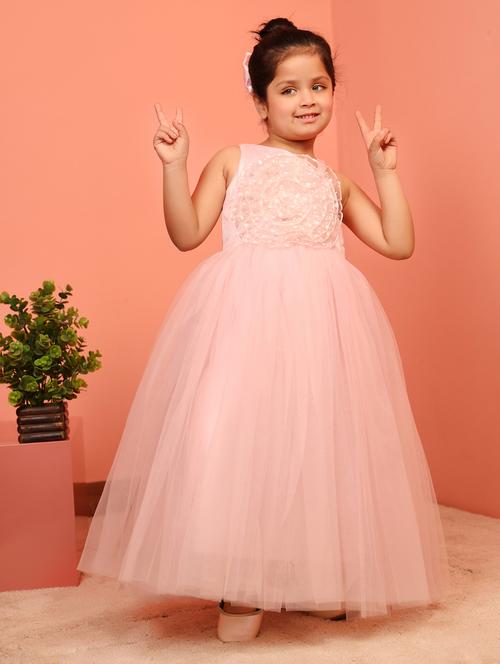 girls printed single shoulder fit & flare dress - 21962526 -  Standard Image - 0