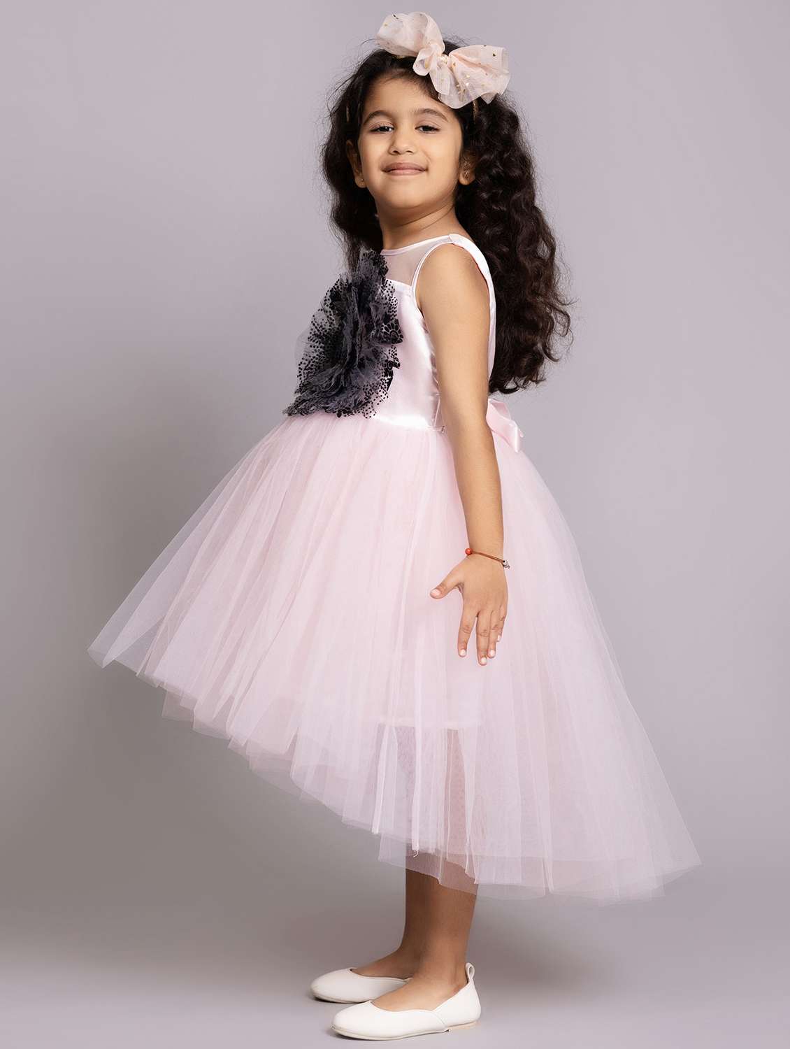 girls self designed sleeveless high low dress - 21962540 -  Standard Image - 2