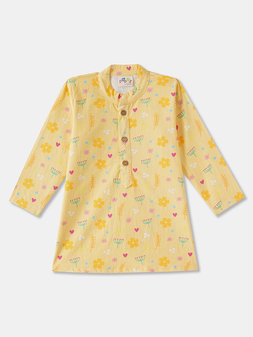 boys printed long sleeve kurta & pyjama set - 21962607 - Standard Image - 2