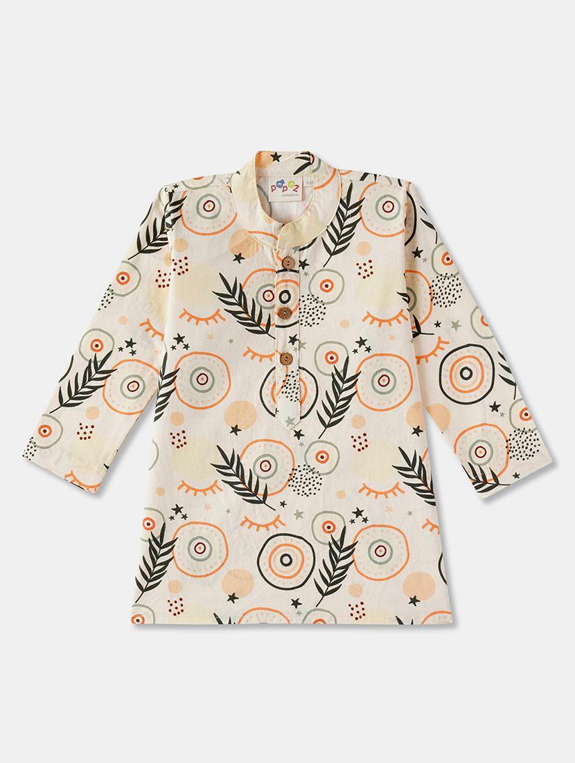 boys printed long sleeve kurta & pyjama set - 21962613 - Standard Image - 2