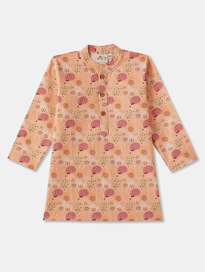 boys printed long sleeve kurta & pyjama set - 21962618 - Standard Image - 2