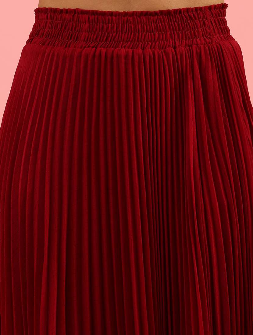 women solid mid rise flared skirt - 21962686 -  Standard Image - 2