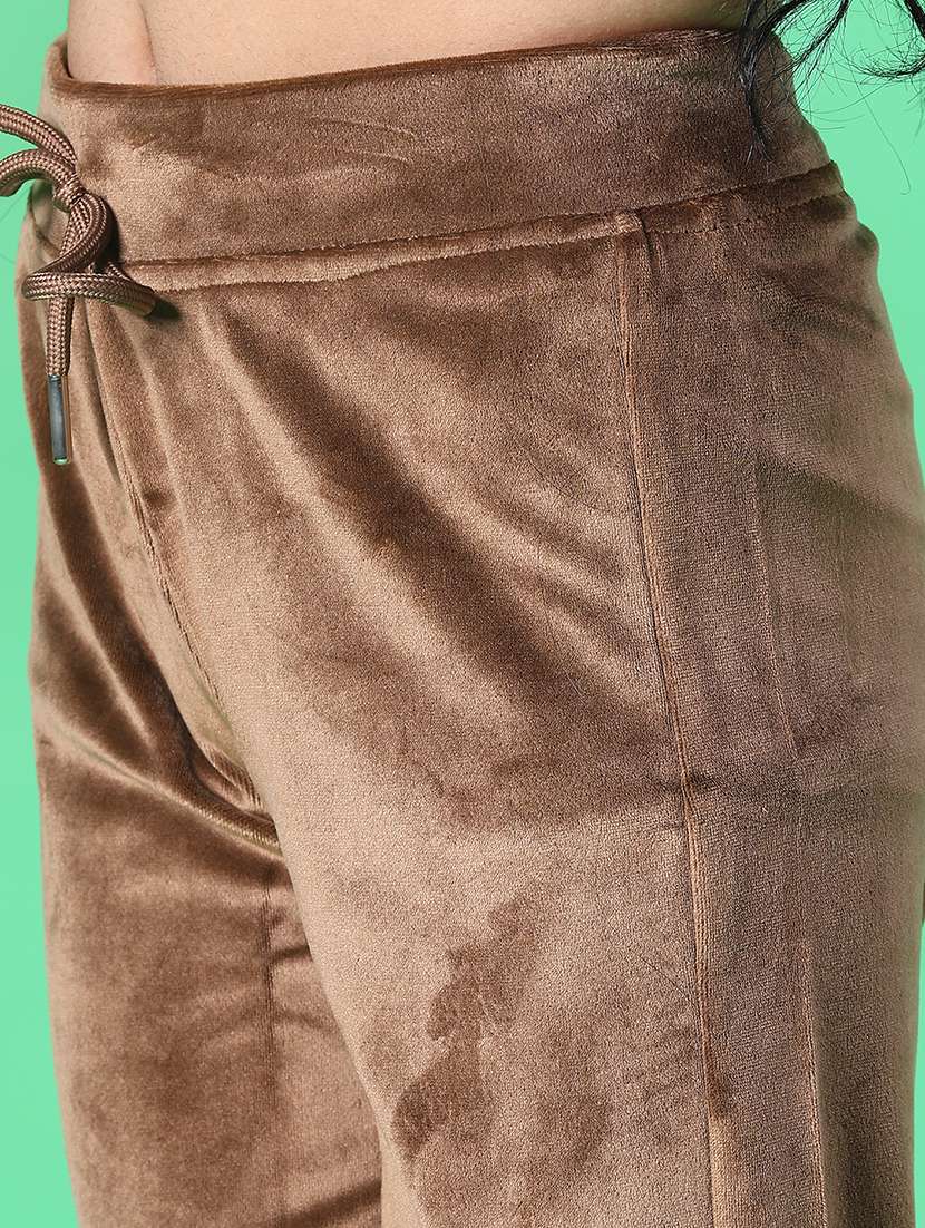 girls solid mid rise winterwear trouser - 21962704 -  Standard Image - 2