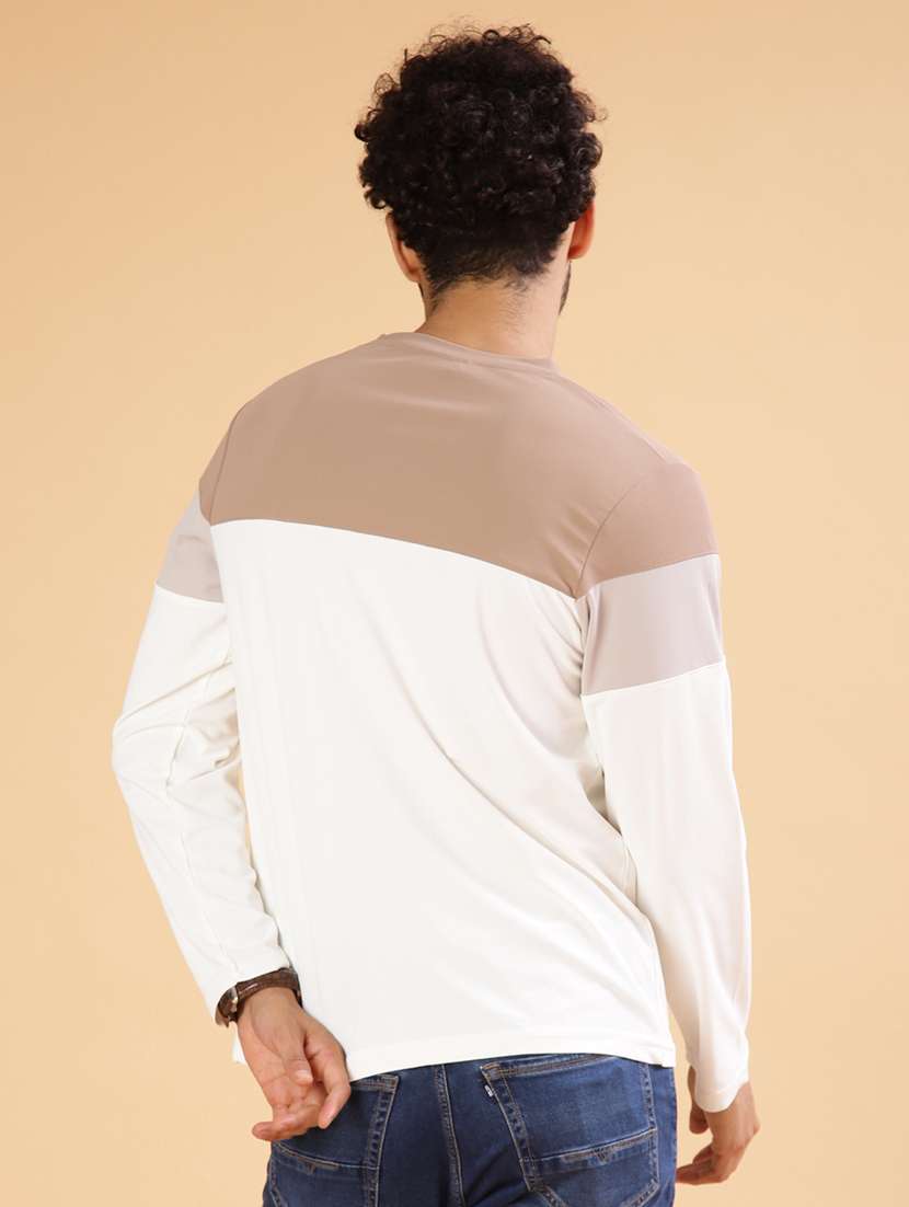 men color blocked long sleeve regular fit t-shirt - 21962708 -  Standard Image - 2