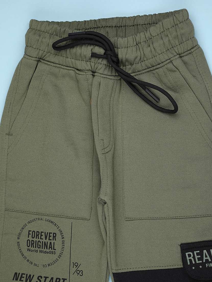 boys solid mid rise track pant - 21962768 -  Standard Image - 2