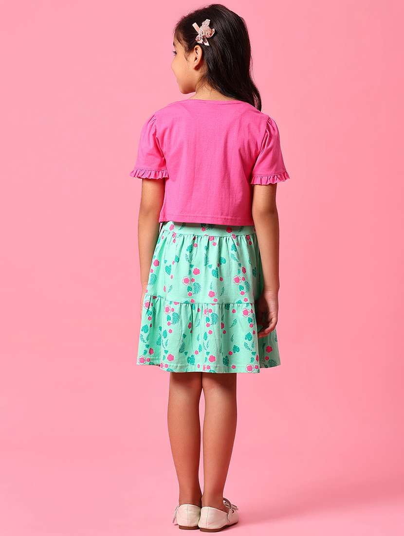 women printed puff sleeve tiered dress - 21962926 -  Standard Image - 2