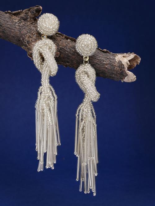 women silver drop earring - 21962959 -  Standard Image - 0