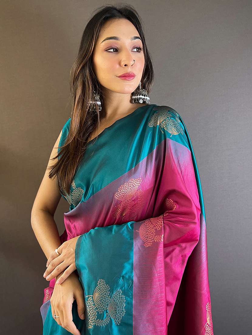 women self design bordered saree with blouse - 21963019 -  Standard Image - 2