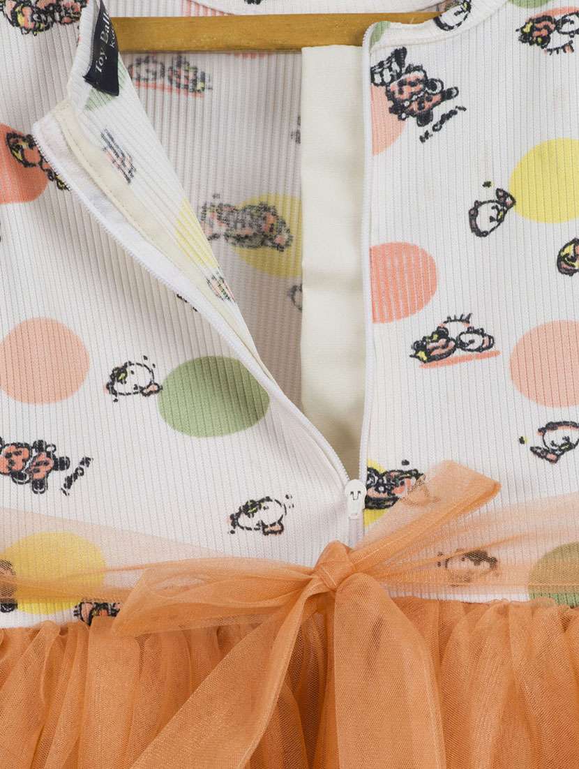 girls printed short sleeve fit & flare dress - 21963185 -  Standard Image - 2