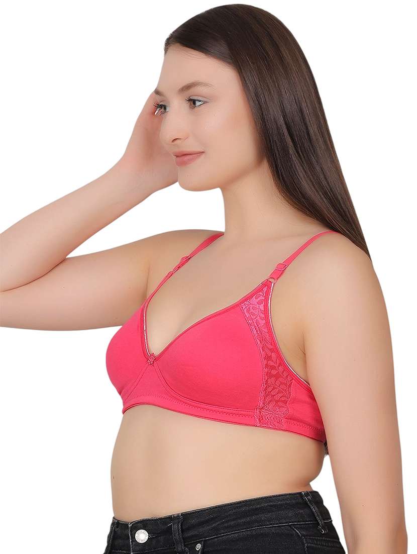 women solid lightly padded t-shirt bra - 21963211 - Standard Image - 2