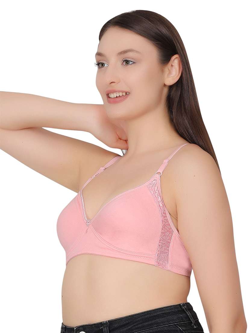 women solid lightly padded t-shirt bra - 21963213 -  Standard Image - 2