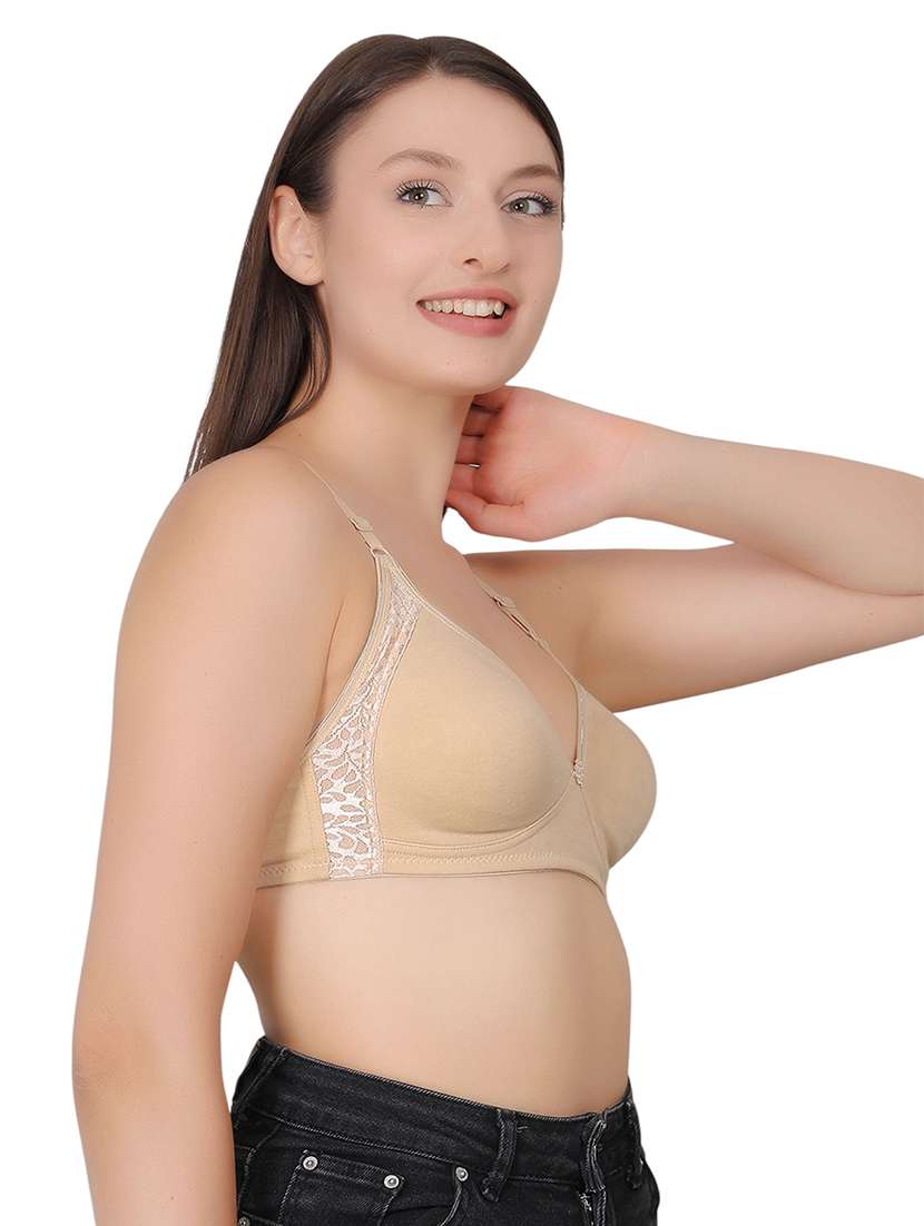 women solid lightly padded t-shirt bra - 21963214 - Standard Image - 2