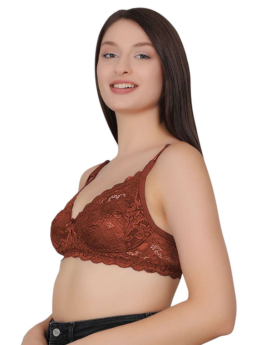 women self designed lace t-shirt bra - 21963217 - Standard Image - 2