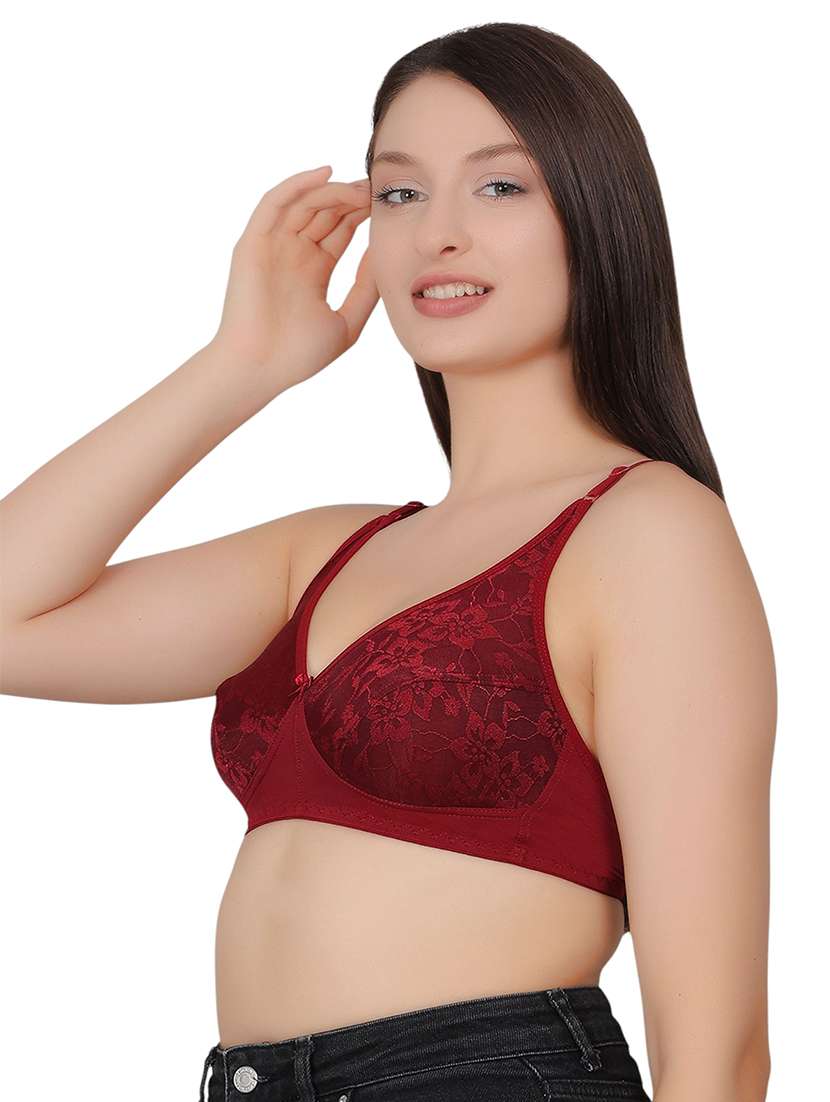 women self designed lace detailed regular bra - 21963230 -  Standard Image - 2