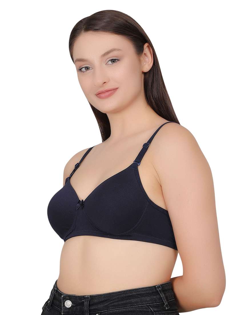 women solid lightly padded t-shirt bra - 21963243 -  Standard Image - 2