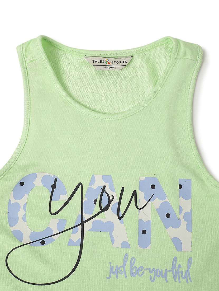 girls printed sleeveless high low top - 21963302 -  Standard Image - 2