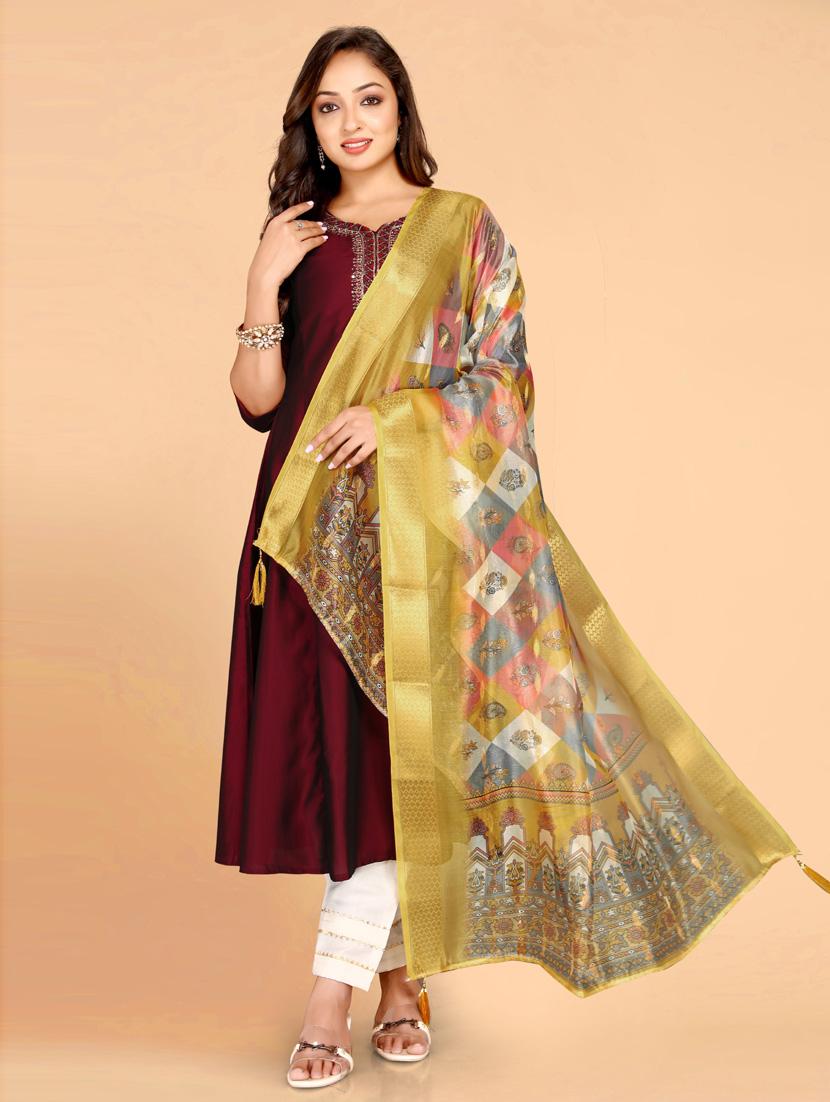 women printed dupatta - 21963399 -  Zoom Image - 0