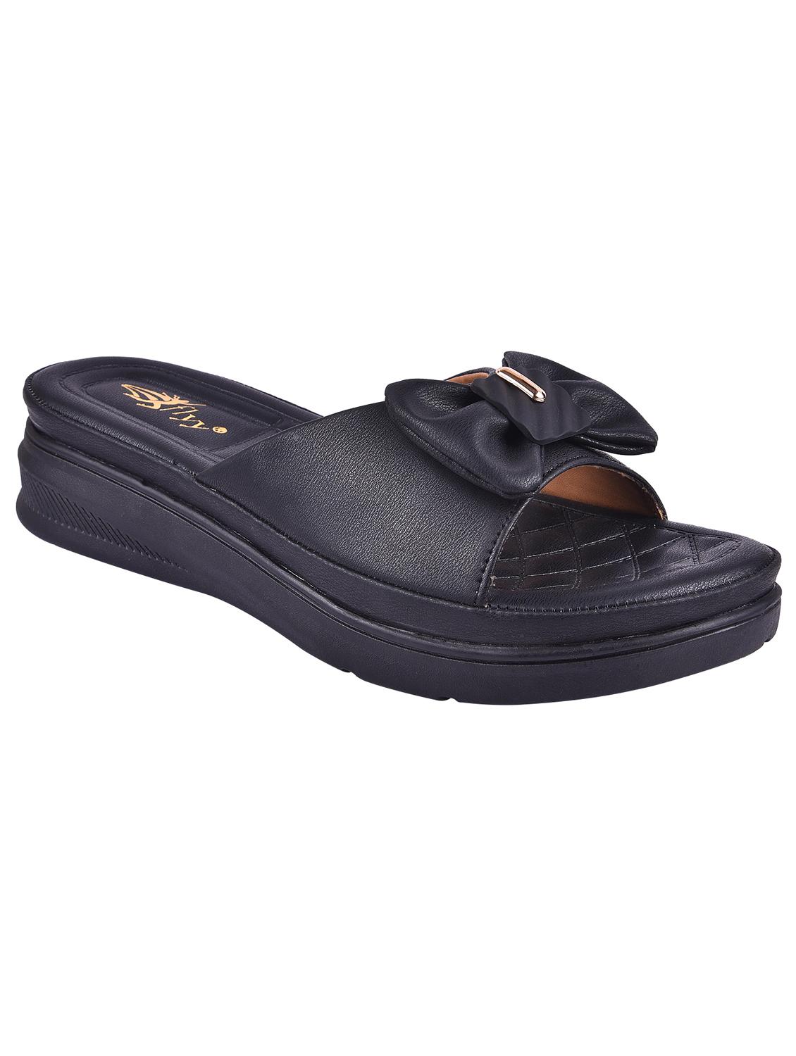 women black slip on wedge - 21963507 -  Zoom Image - 0