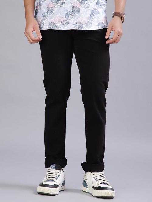 men plain mid rise full length jeans - 21964208 - Standard Image - 0