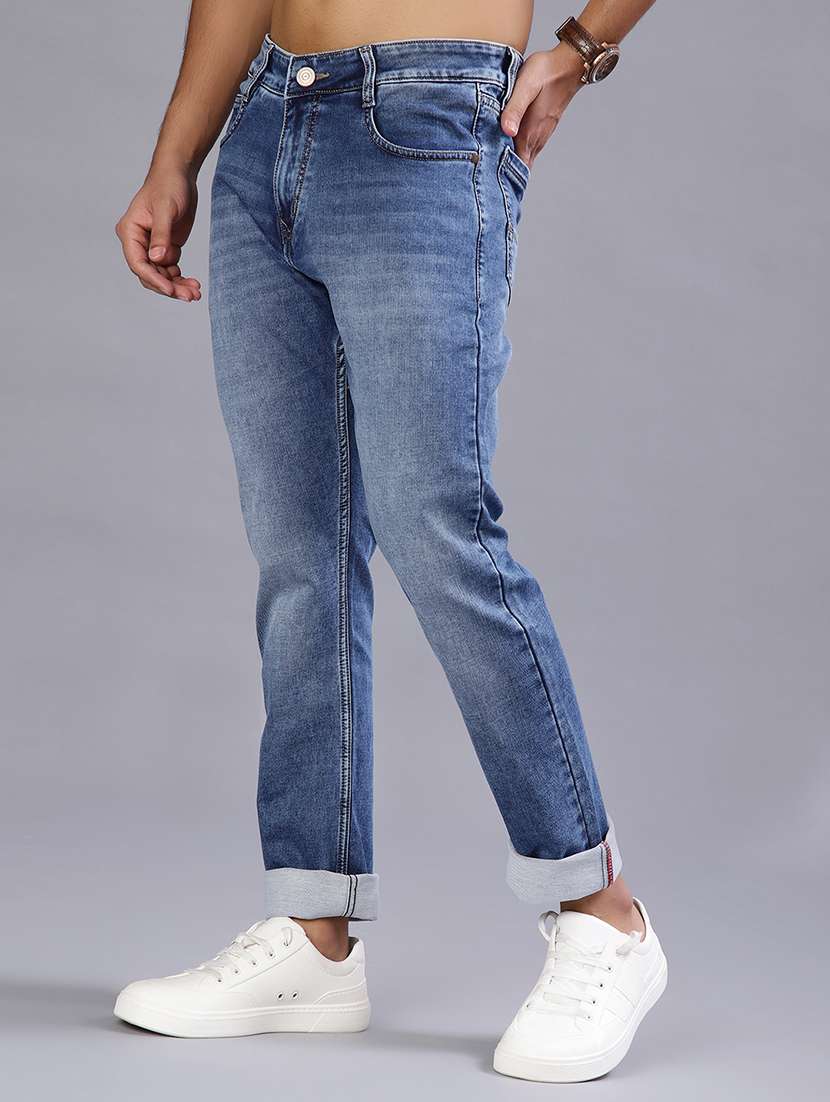 men washed mid rise full length jeans - 21964214 -  Standard Image - 2