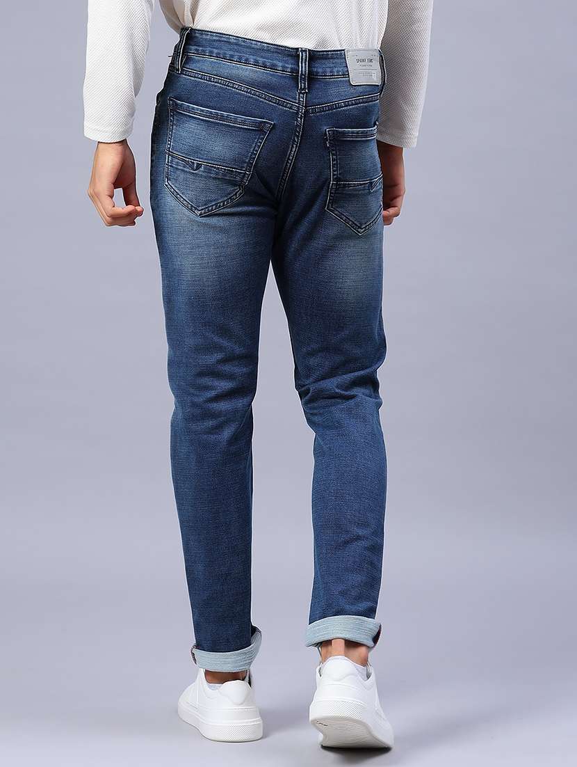 men washed mid rise full length jeans - 21964219 -  Standard Image - 2